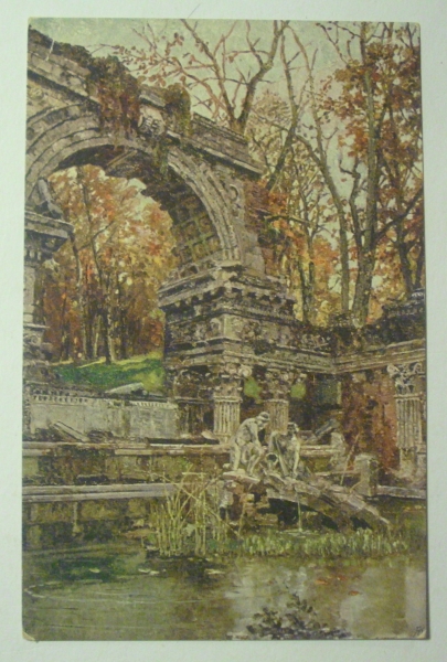 Ansichtskarte, Künstlerkarte Wien - Römische Ruine in Schönbrunn